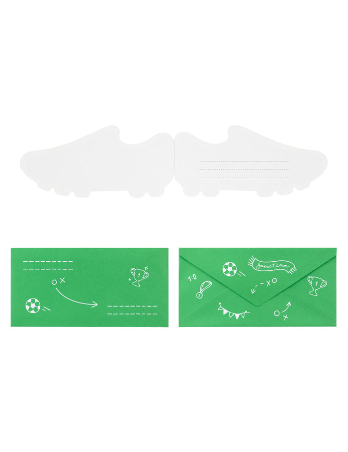 6 Cartes d'invitation chaussures de foot