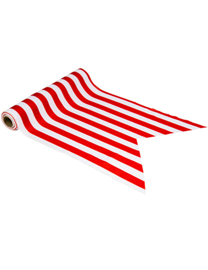 Chemin de tables lavable pirate rayures rouge et blanc