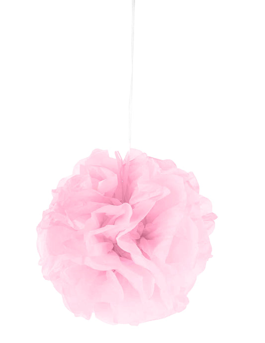 Pompon à suspendre en papier rose de 25 cm